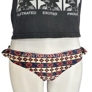 Marc Jacob’s Geo Print Gold Ring Bikini Bottom EUC sz S